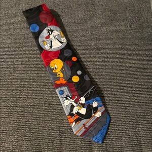 Hot Cakes Cartoon Character Tie - Red, Yellow, Blue, Black